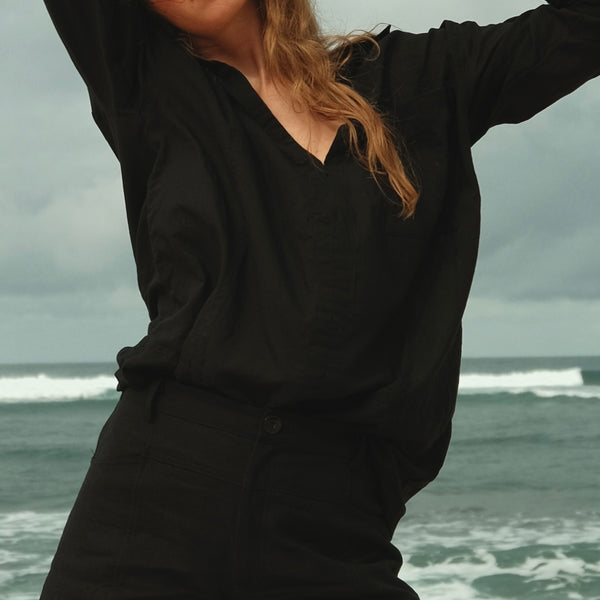 The Dawn Shorts with Side Panels - Black – One Fable