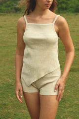 The Salma Asymmetrical Cami - Natural