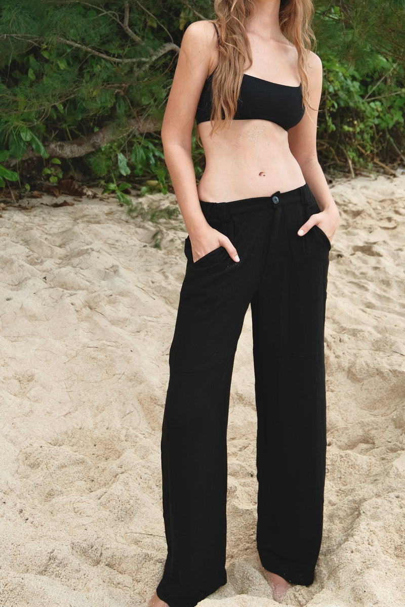 The Eden Trousers with seam detailing - Black