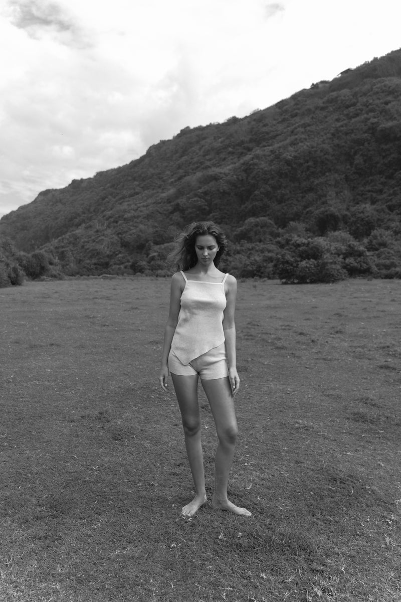 The Salma Asymmetrical Cami - Natural