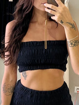 The Shirred Bandeau - Black