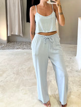 The Linen Kekova Lounge Pants - Soft Blue
