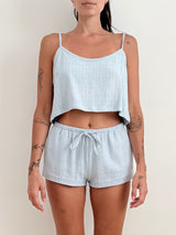 The Rayon Linen Kekova Short - Soft Blue