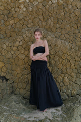 The Shirred Bandeau - Black