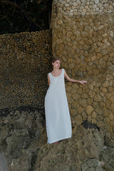 The Cheese Cloth Maxi Dress - White