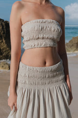 The Shirred Bandeau - Cloud