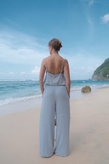 The Linen Kekova Cami - Soft Blue