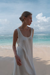 The Cheese Cloth Maxi Dress - White