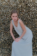 The Cheese Cloth Maxi Dress - Warm Grey