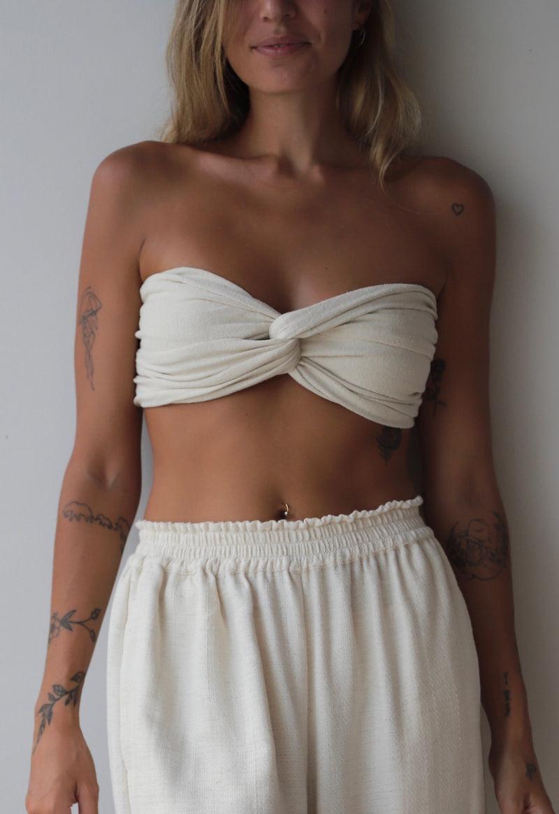 The Silk Noil Twisted Bandeau