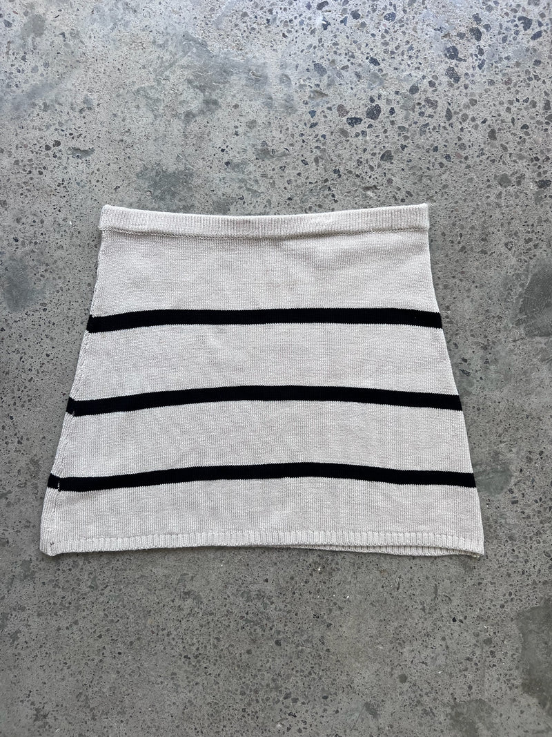 The Bingin Knit Mini Skirt - Classic Stripe