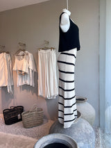 The Bingin Knit Maxi Skirt - Classic Stripe