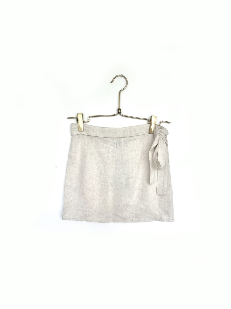 The Lea Linen Wrap Skirt