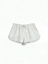 The Pinstripe Linen Shorts