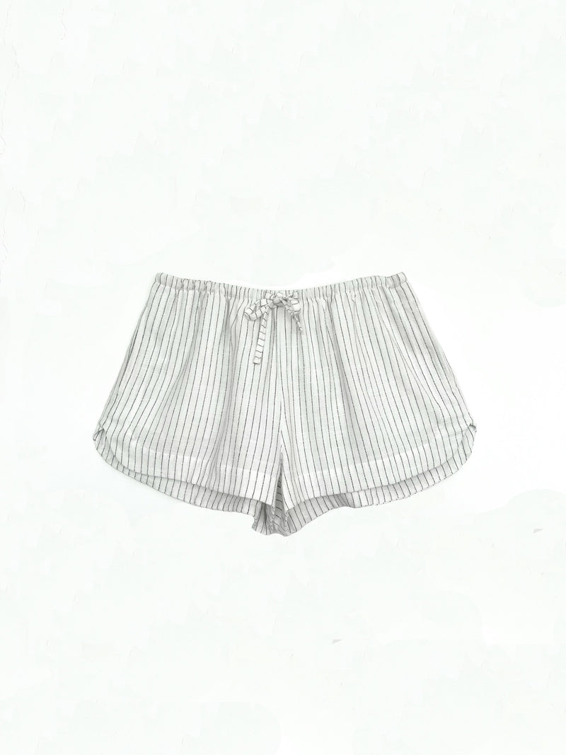 The Pinstripe Linen Shorts