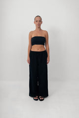 The Cotton Suly Drawstring Pants - Black