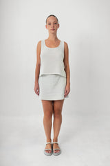 The Cheese Cloth Mini Skirt - Cloud