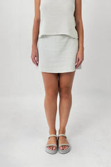 The Cheese Cloth Mini Skirt - Cloud