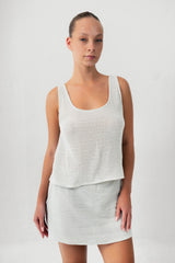 The Cheese Cloth Tank top - Cloud