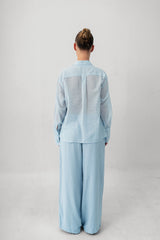 The Voile Button shirt -Soft Blue