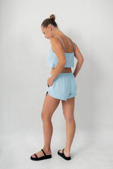 The Linen Kekova Cami - Soft Blue