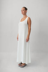 The Cheese Cloth Maxi Dress - White