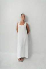The Cheese Cloth Maxi Dress - White