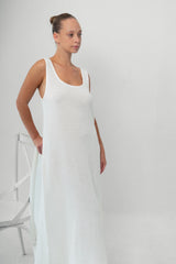 The Cheese Cloth Maxi Dress - White