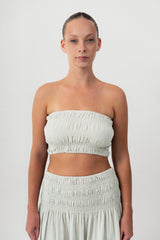 The Shirred Bandeau - Cloud