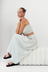 The Shirred Bandeau - Cloud