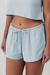 The Rayon Linen Kekova Short - Soft Blue