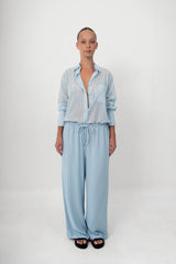 The Linen Kekova Lounge Pants - Soft Blue
