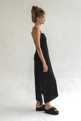 The Silken Maxi Dress - Black