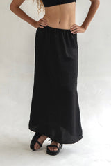 The Silken Maxi Skirt - Black