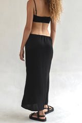 The Silken Maxi Skirt - Black