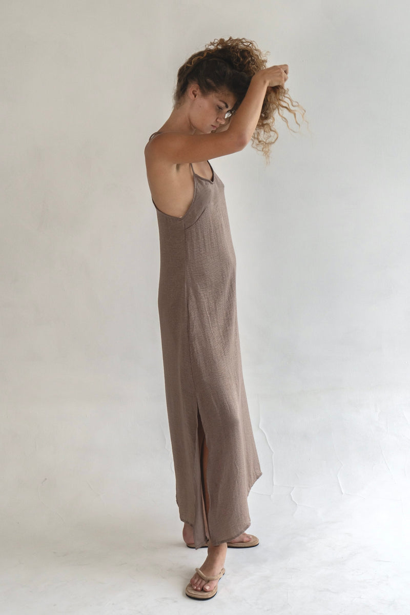 The Silken Maxi Dress - Cappuccino