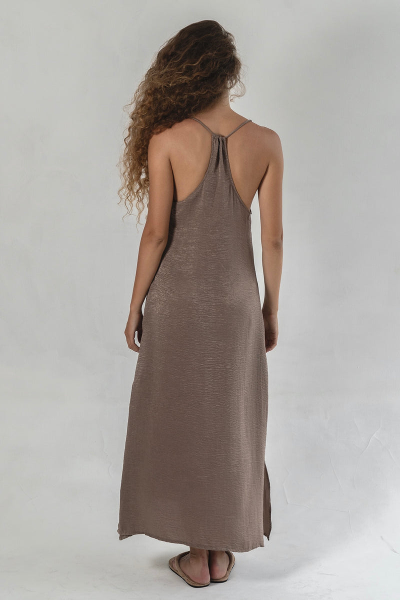 The Silken Maxi Dress - Cappuccino