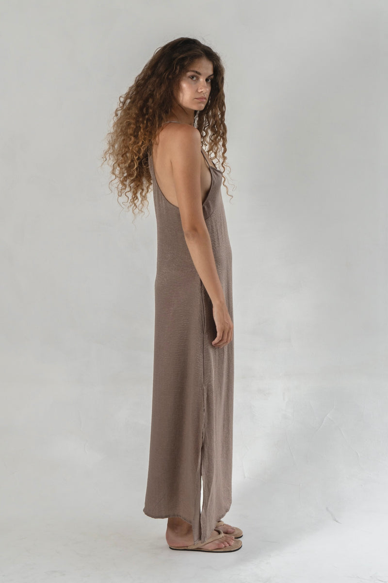 The Silken Maxi Dress - Cappuccino