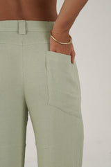 The Eden Trousers with seam detailing - Pistachio