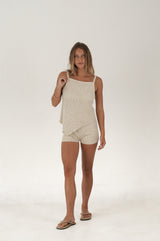 The Salma Asymmetrical Cami - Natural