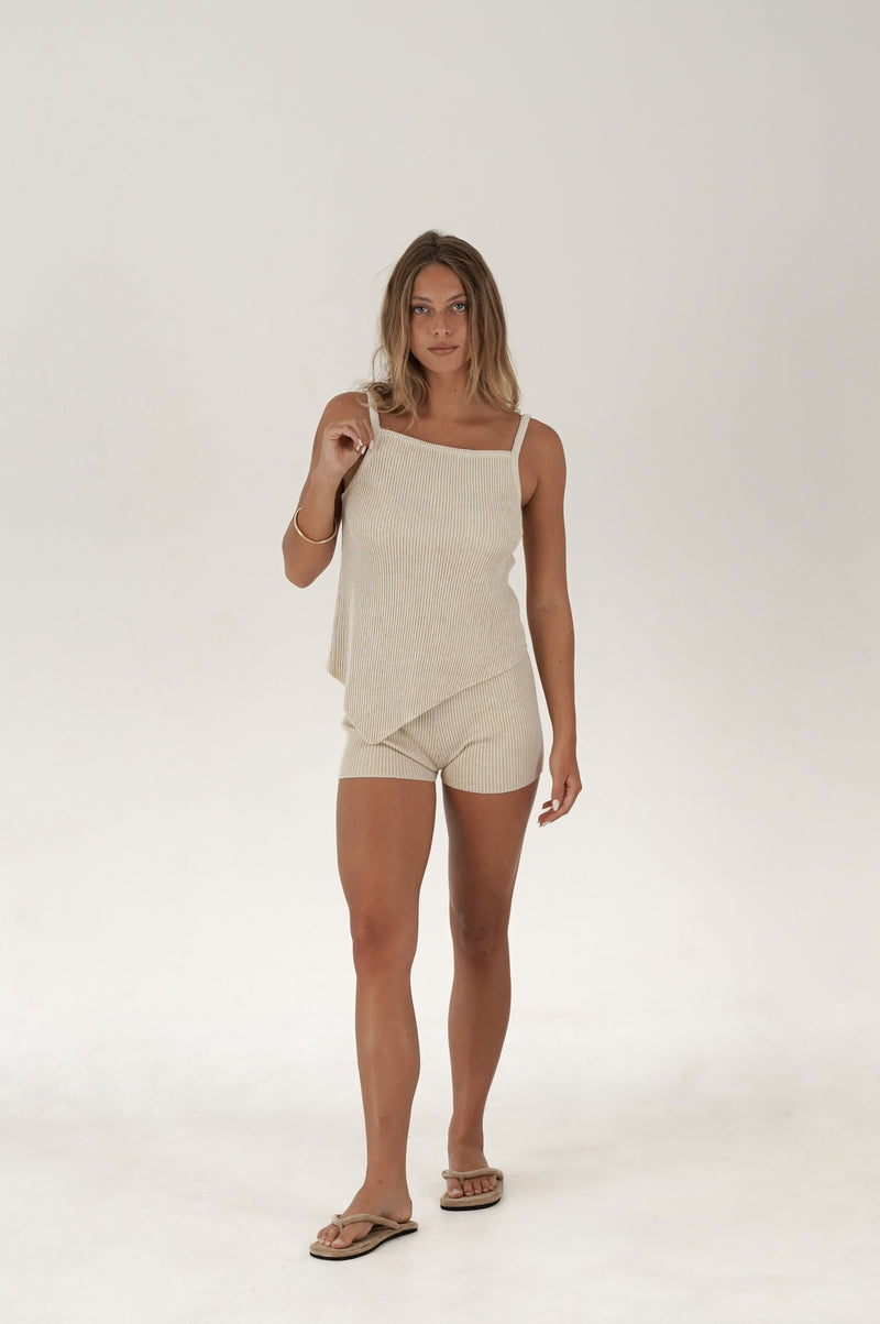 The Salma Asymmetrical Cami - Natural